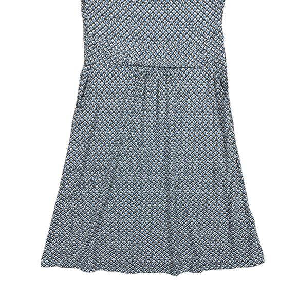 Boden Amelie Jersey Dress Blue Geometric 10 Reg Casual Minimalist Contemporary - Picture 7 of 13